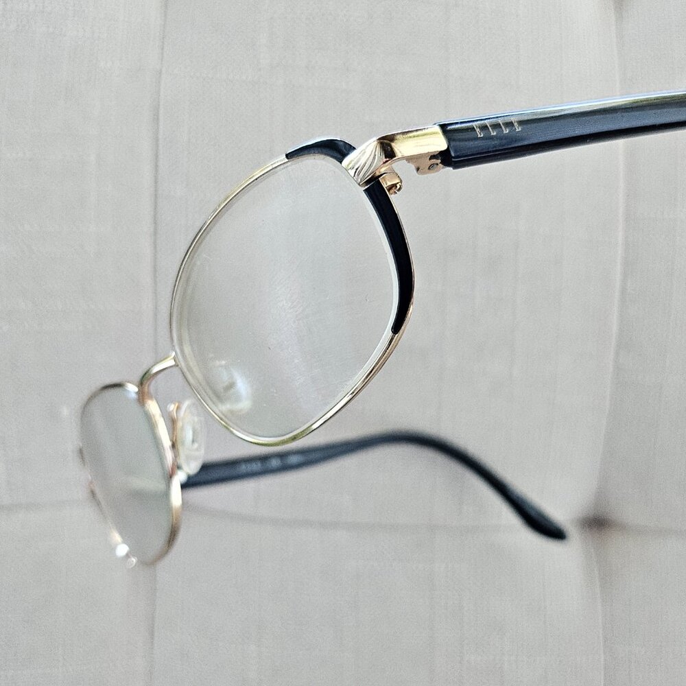Elle Eyeglasses Frame EL13344 GD Women's Black Metal Oval Full Rim 51[]16 135